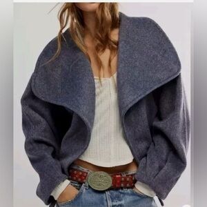 Free People Mina Jacket. NWOT. Blue.